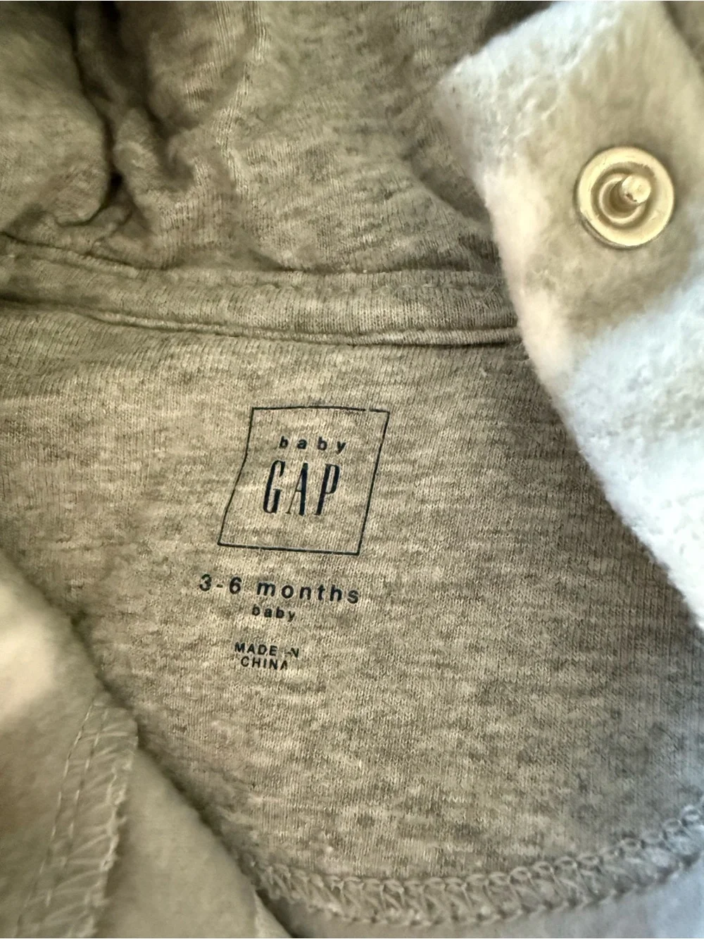 GAP Light Gray Heart Fleece Hooded One-Piece